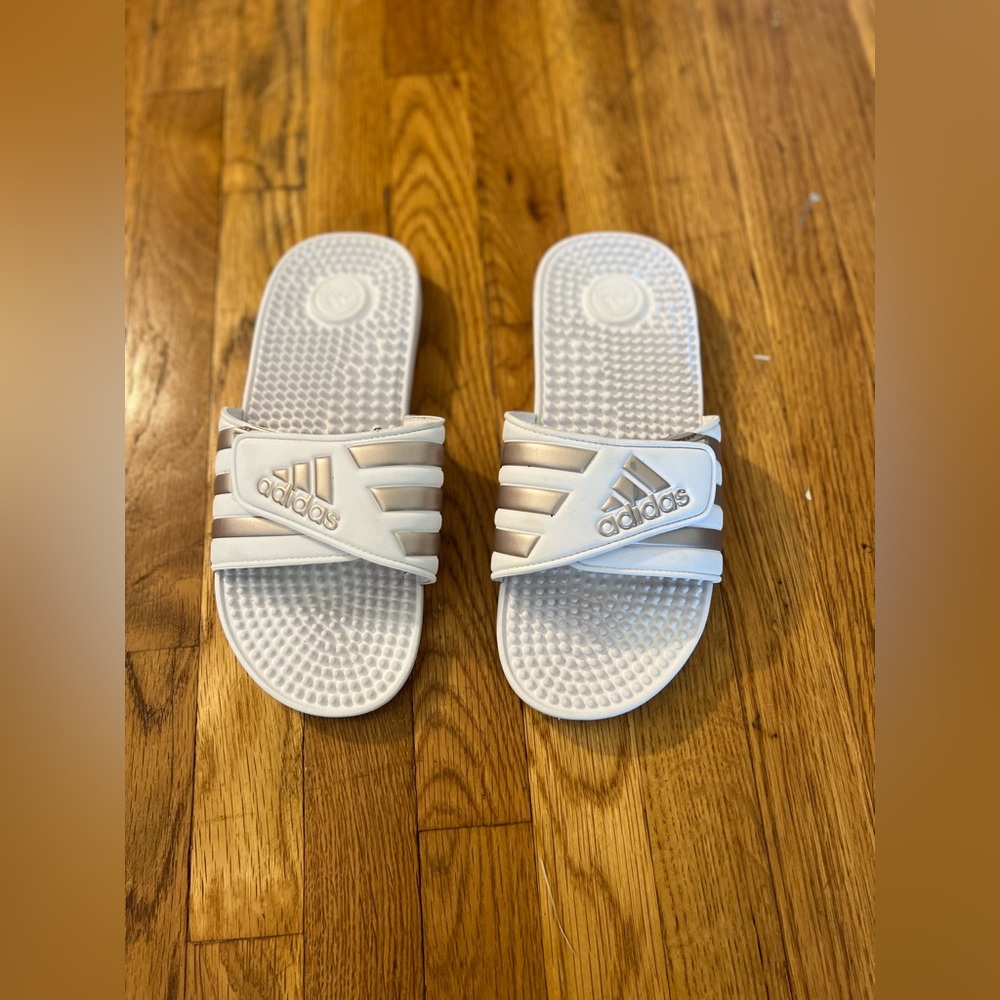 Adidas White Slippers